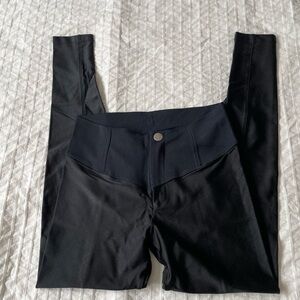 Bebe Black High-Waisted Moto Leggings XS